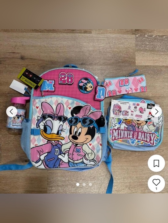 Disney Other - NWT Disney Minnie Mouse Backpack - Minnie Mouse & Daisy Bookbag - 6 Piece Set
